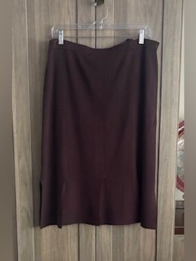 NWT! Yarns & Stitches Brown Flap Stitch Hem Skirt | XL